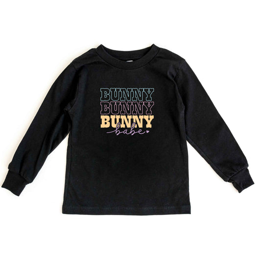 Bunny Babe Cursive | Toddler Long Sleeve Tee