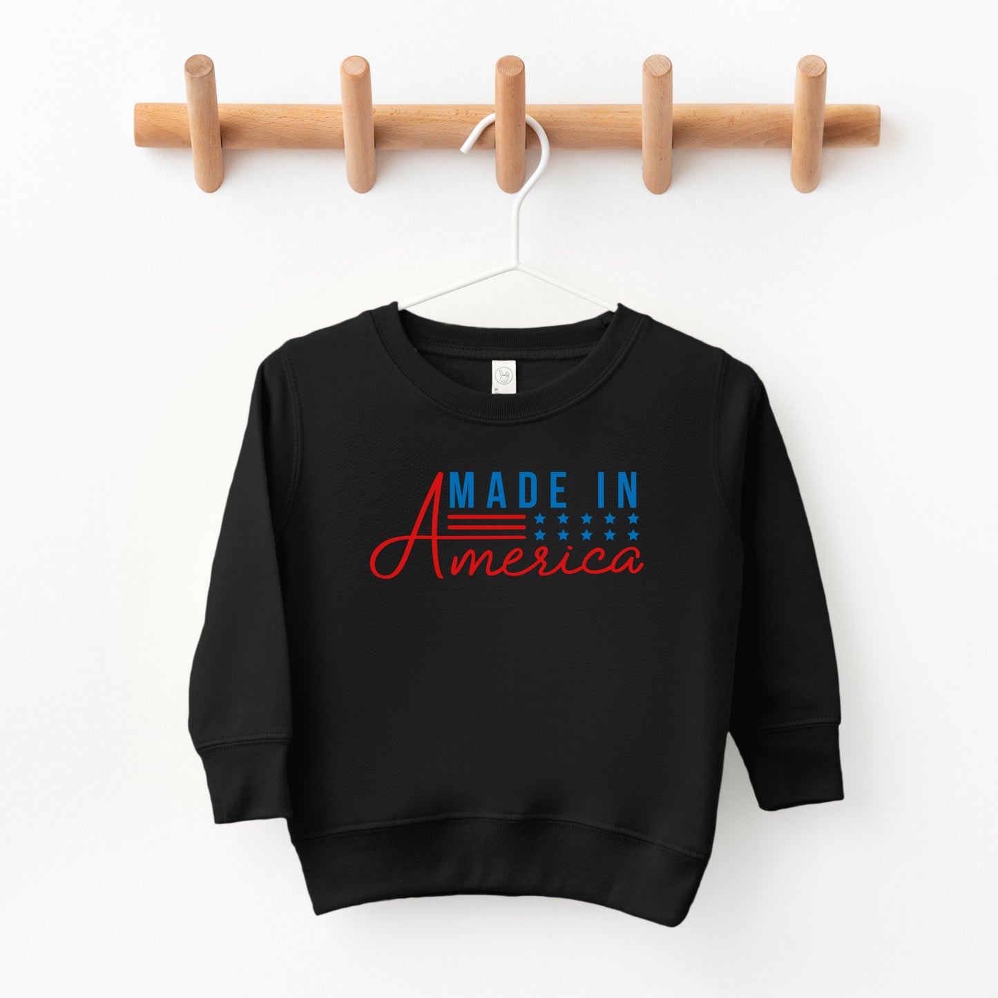 Made In America Stars And Stripes | Toddler Sweatshirt