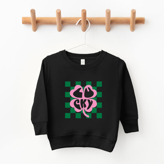 Lucky Clover Checkered | Toddler Sweatshirt