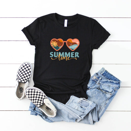 Boho Summer Time Sunglasses | Youth Short Sleeve Crew Neck