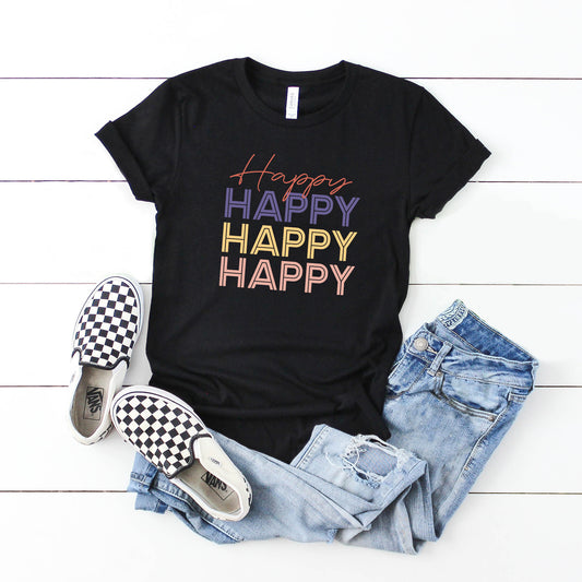 Happy Stacked | Youth Short Sleeve Crew Neck