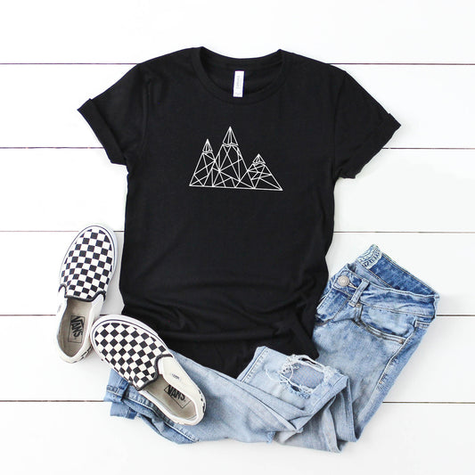 Geometric Mountains | Youth Short Sleeve Crew Neck