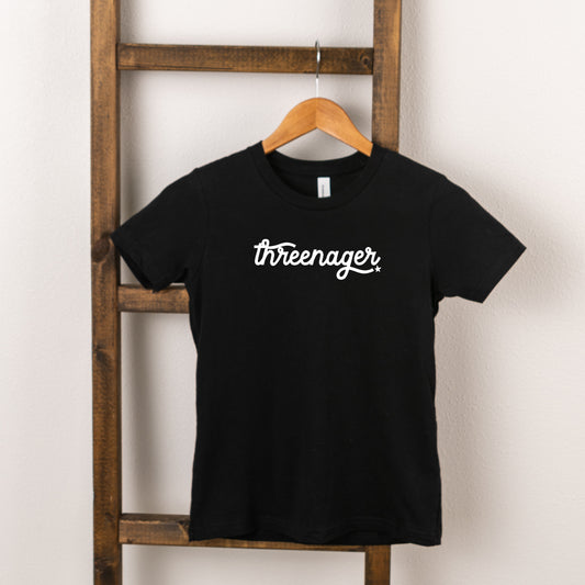 Threenager | Toddler Short Sleeve Crew Neck