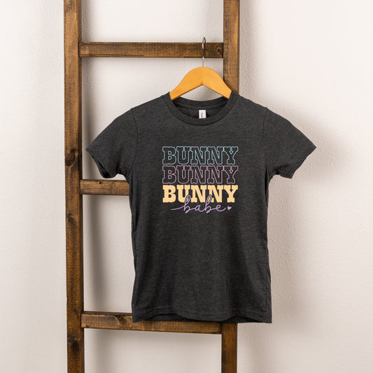 Bunny Babe Cursive | Toddler Short Sleeve Crew Neck