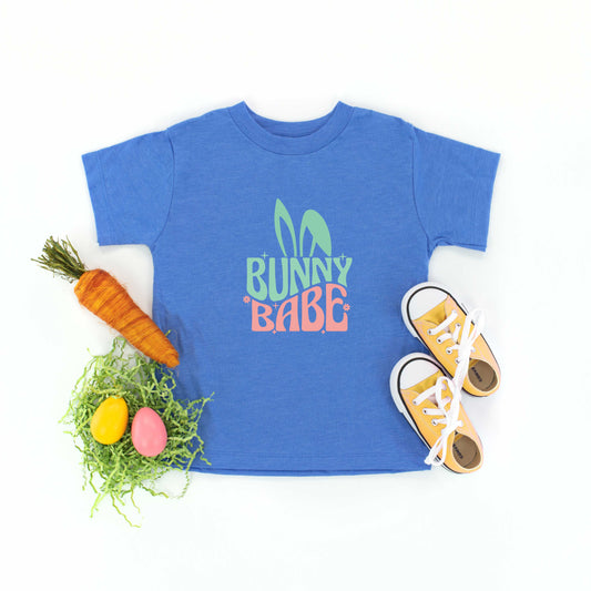 Bunny Babe With Ears | Toddler Short Sleeve Crew Neck
