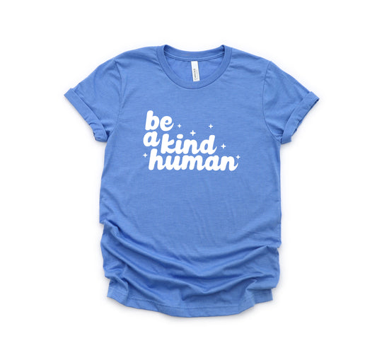 Be A Kind Human Stars | Toddler Short Sleeve Crew Neck