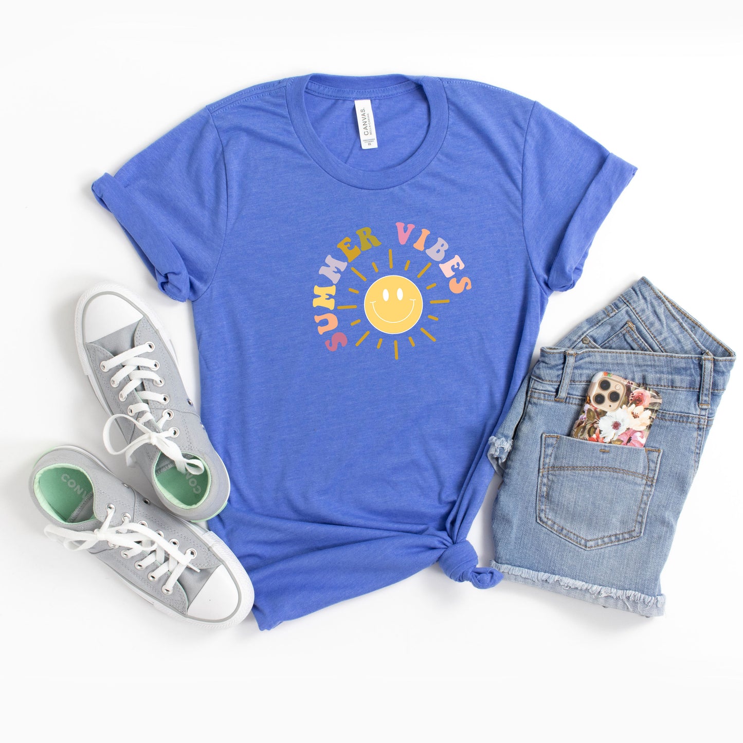 Summer Vibes Sun | Youth Short Sleeve Crew Neck