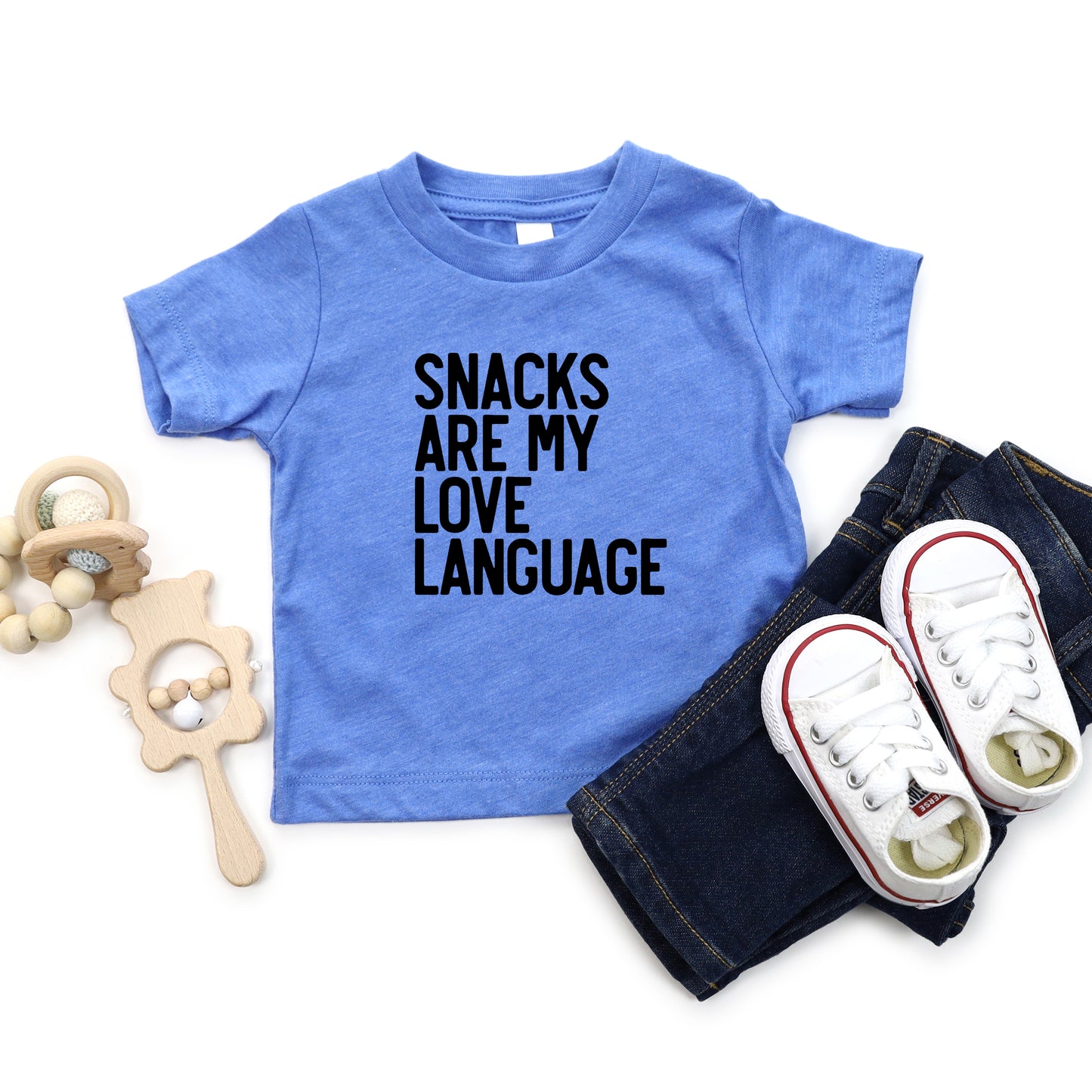 Snacks Are My Love Language | Toddler Short Sleeve Crew Neck