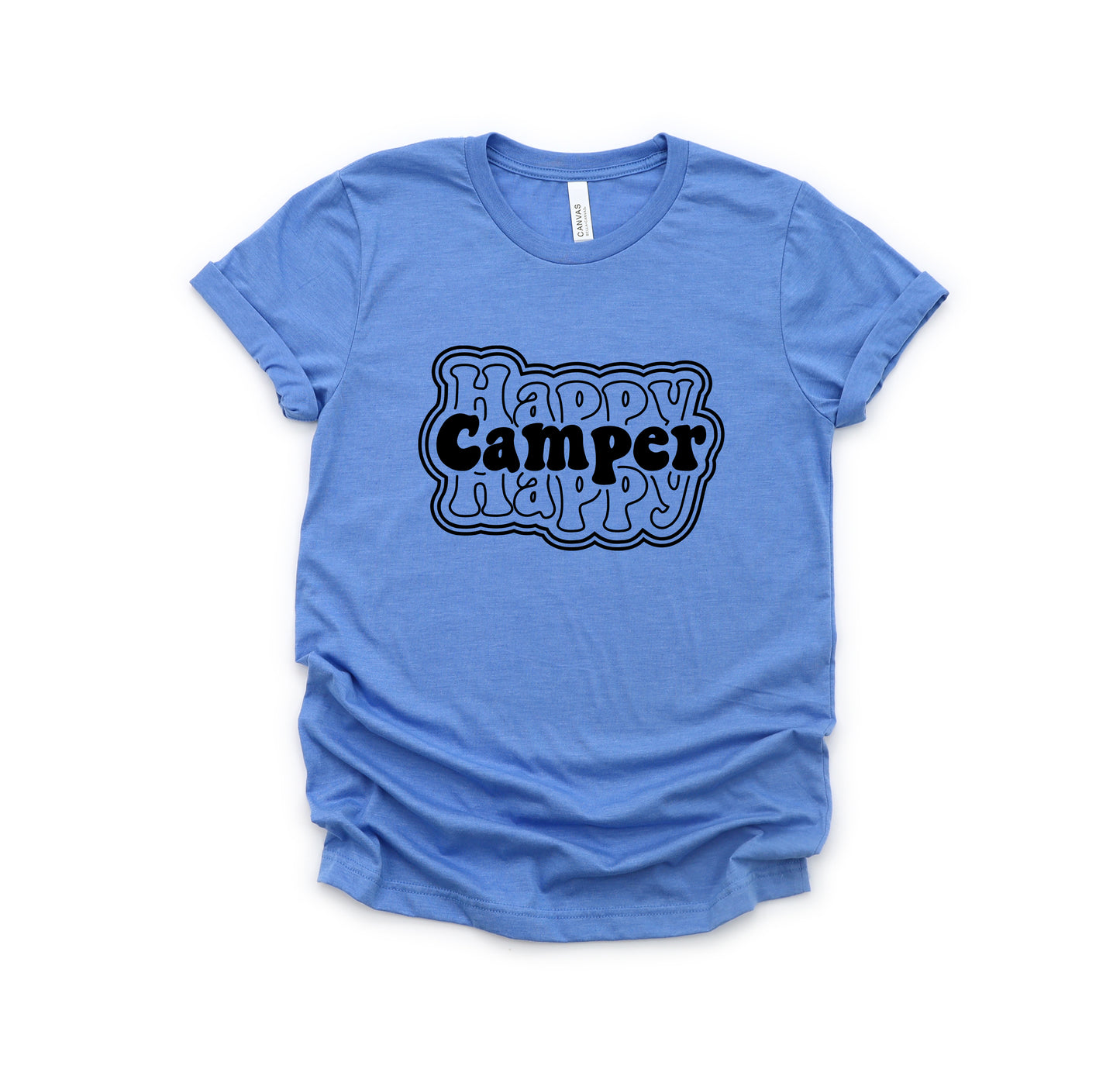 Happy Camper Stacked | Toddler Short Sleeve Crew Neck