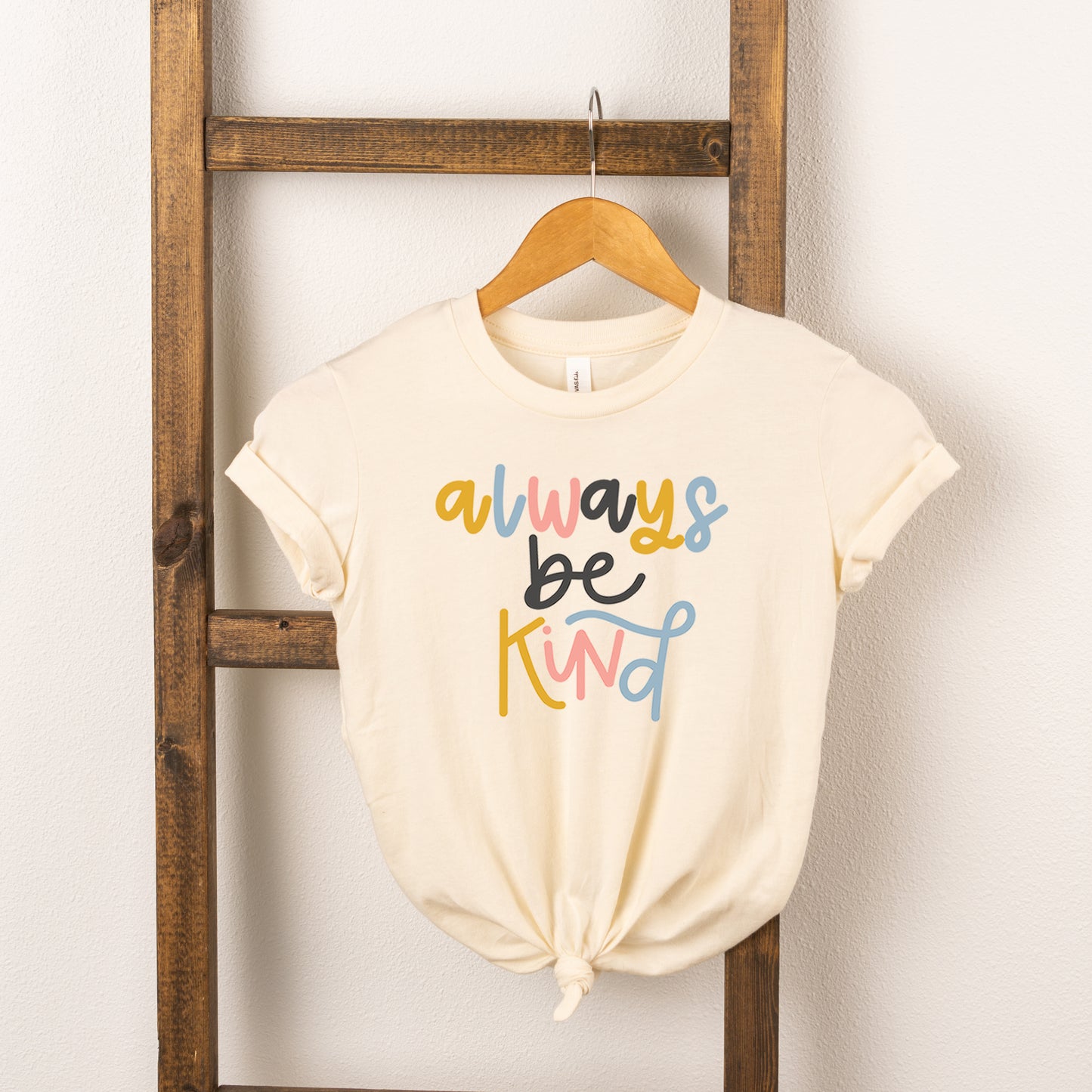 Always Be Kind Colorful | Toddler Short Sleeve Crew Neck