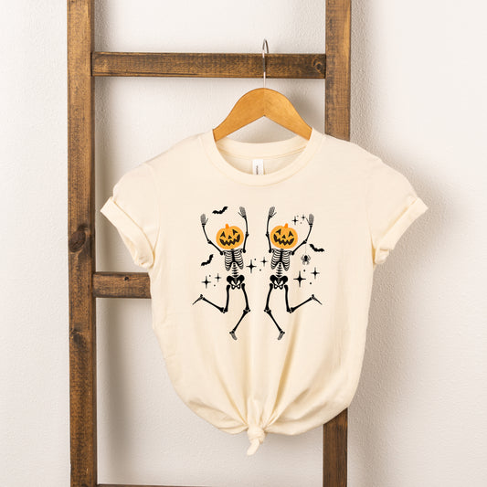 Pumpkin Skeleton | Toddler Short Sleeve Crew Neck