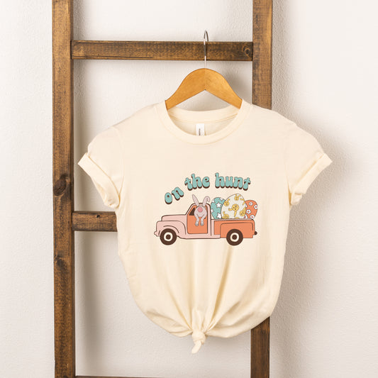 On The Hunt Truck Eggs | Toddler Short Sleeve Crew Neck