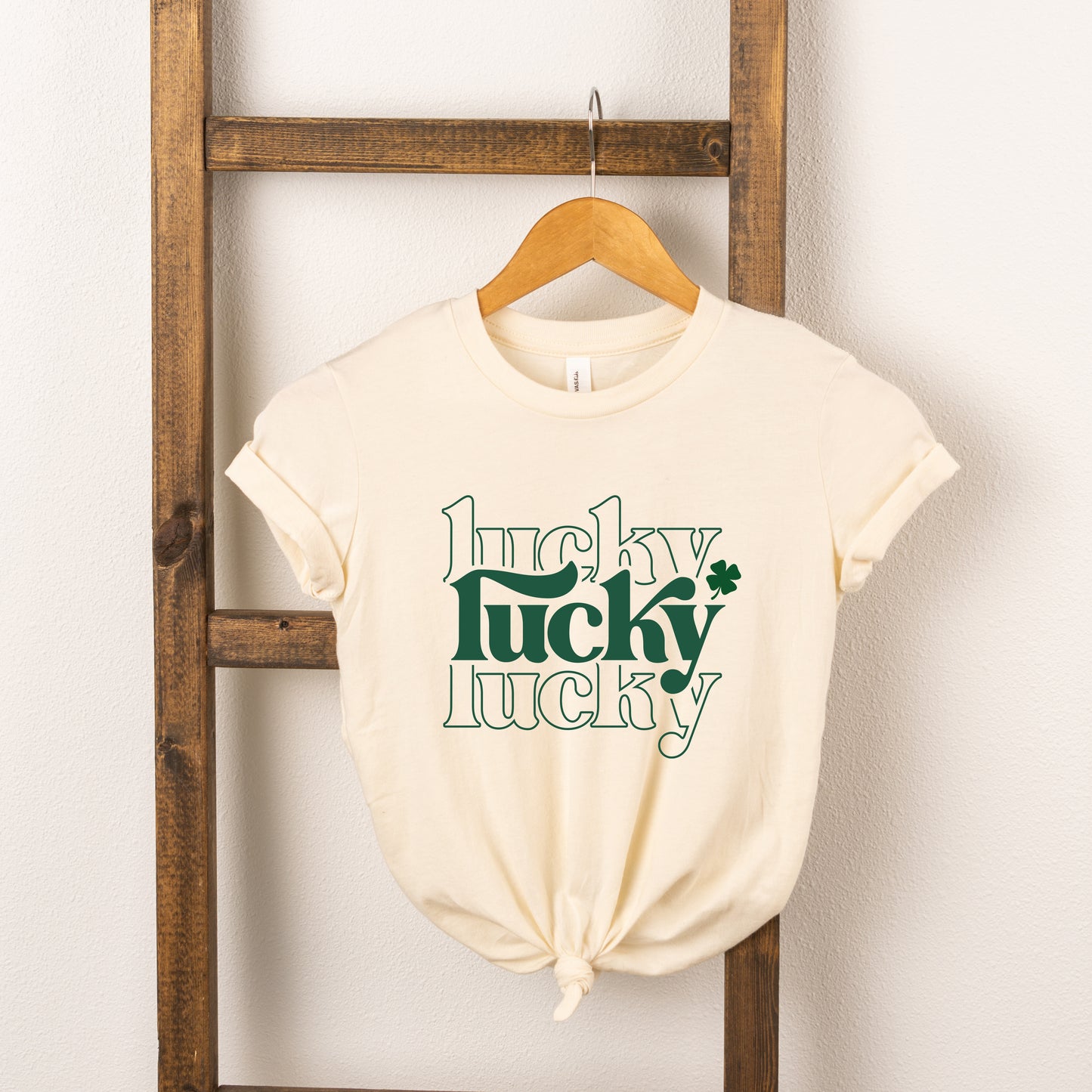 Lucky Clover Stacked | Youth Short Sleeve Crew Neck