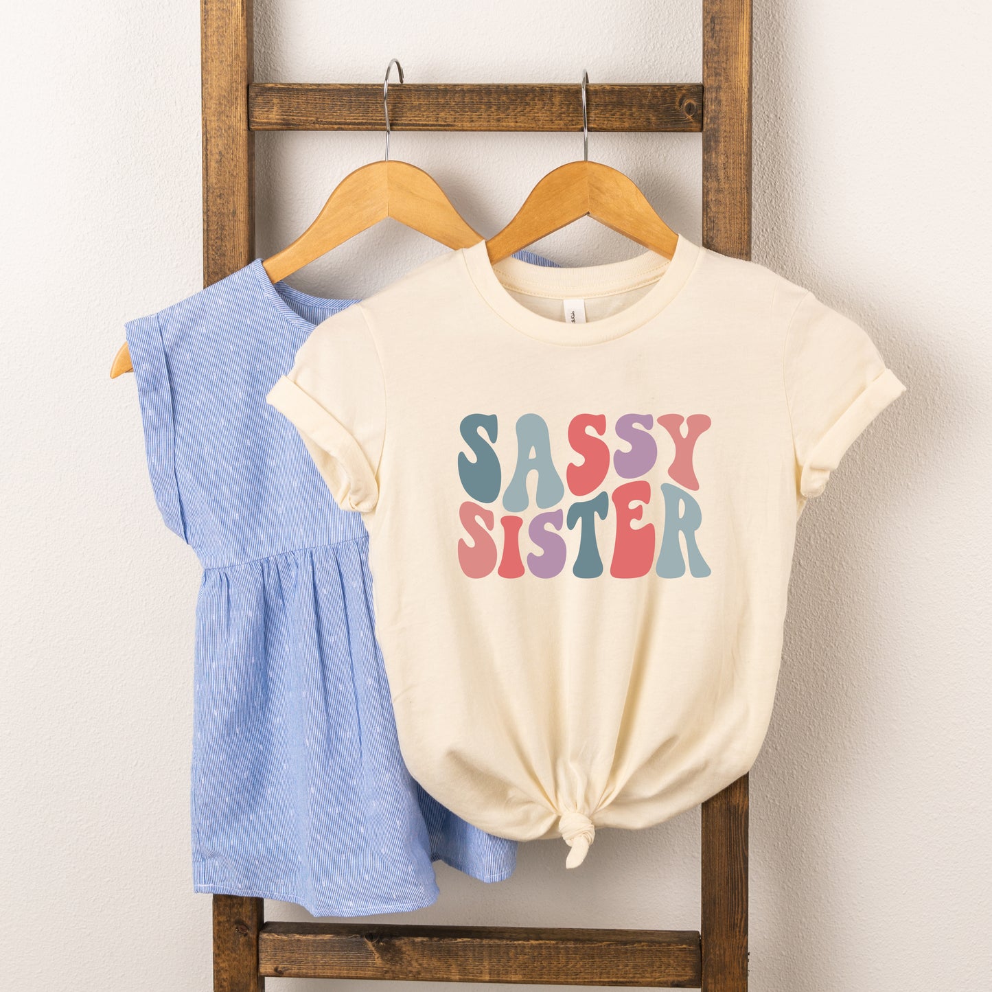 Sassy Sister Wavy | Youth Short Sleeve Crew Neck
