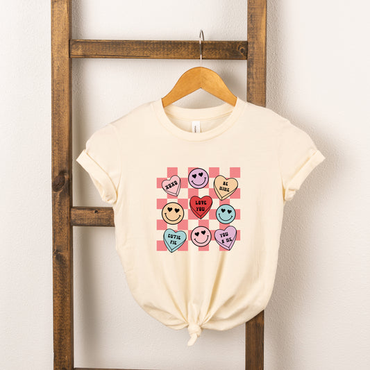 Candy Heart Smile Solid | Toddler Short Sleeve Crew Neck