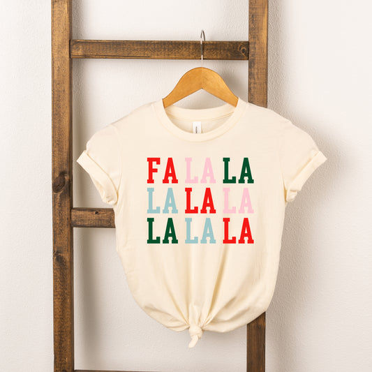 Colorful Fa La La | Youth Short Sleeve Crew Neck