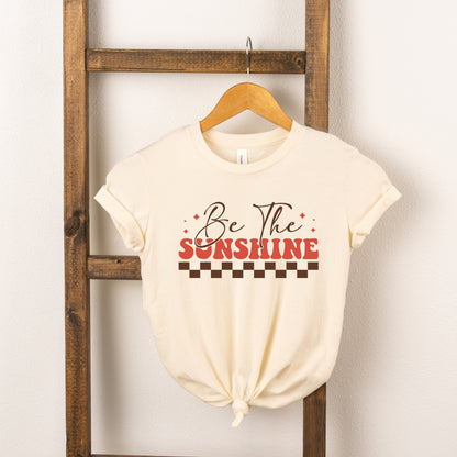 Be The Sunshine Checkered | Toddler Short Sleeve Crew Neck