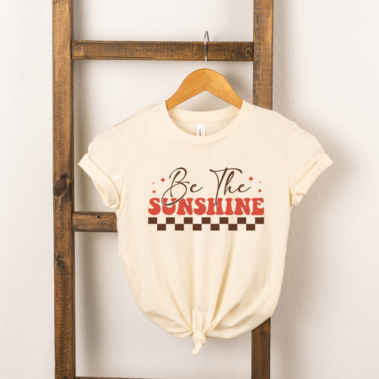 Be The Sunshine Checkered | Toddler Short Sleeve Crew Neck