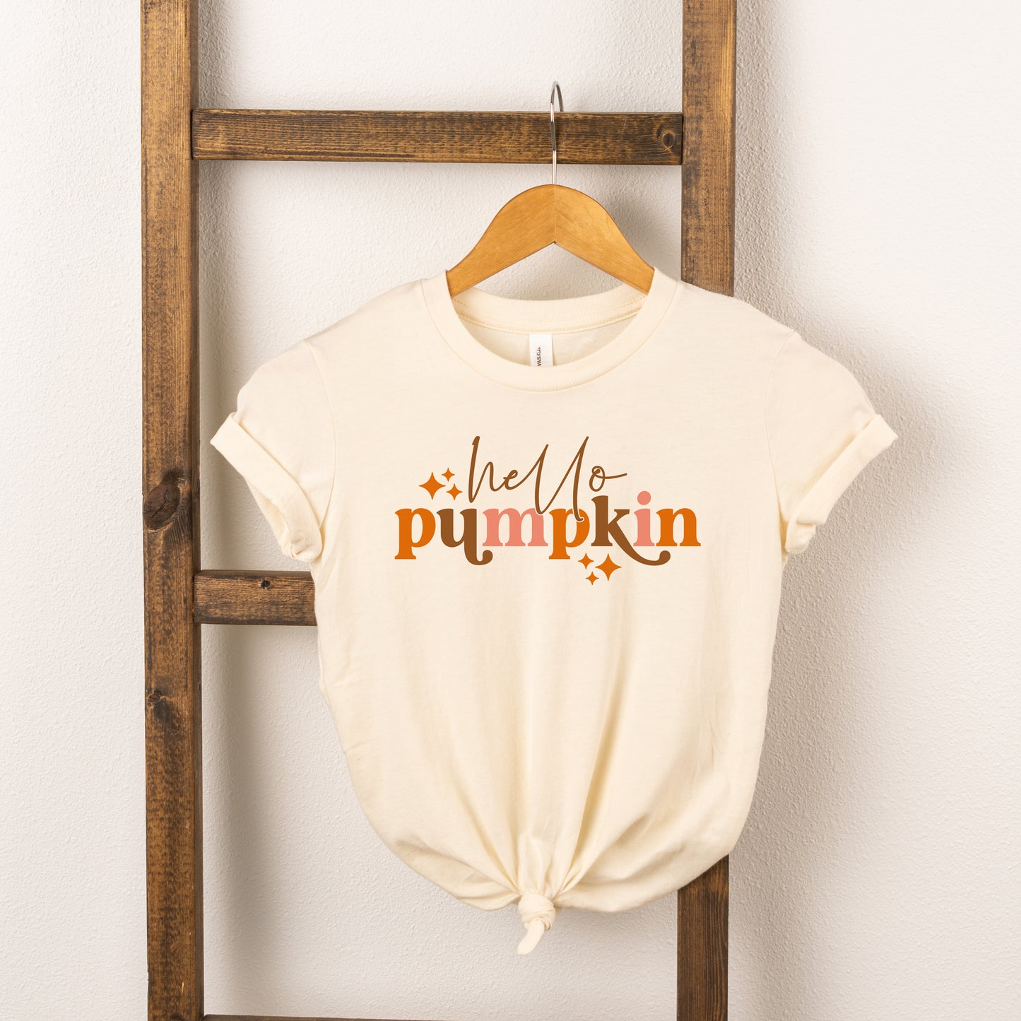 Hello Pumpkin Stars | Youth Short Sleeve Crew Neck