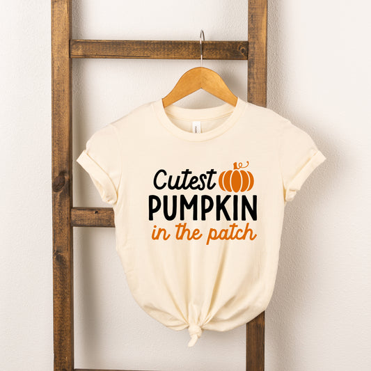 Cutest Pumpkin In The Patch Colorful | Youth Short Sleeve Crew Neck