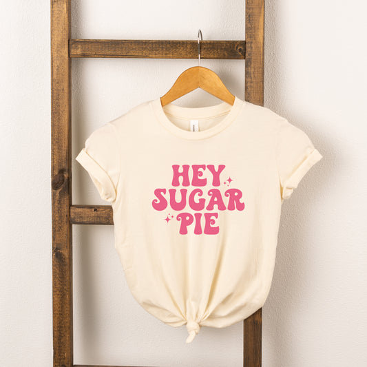 Hey Sugar Pie Stars Pink | Toddler Short Sleeve Crew Neck