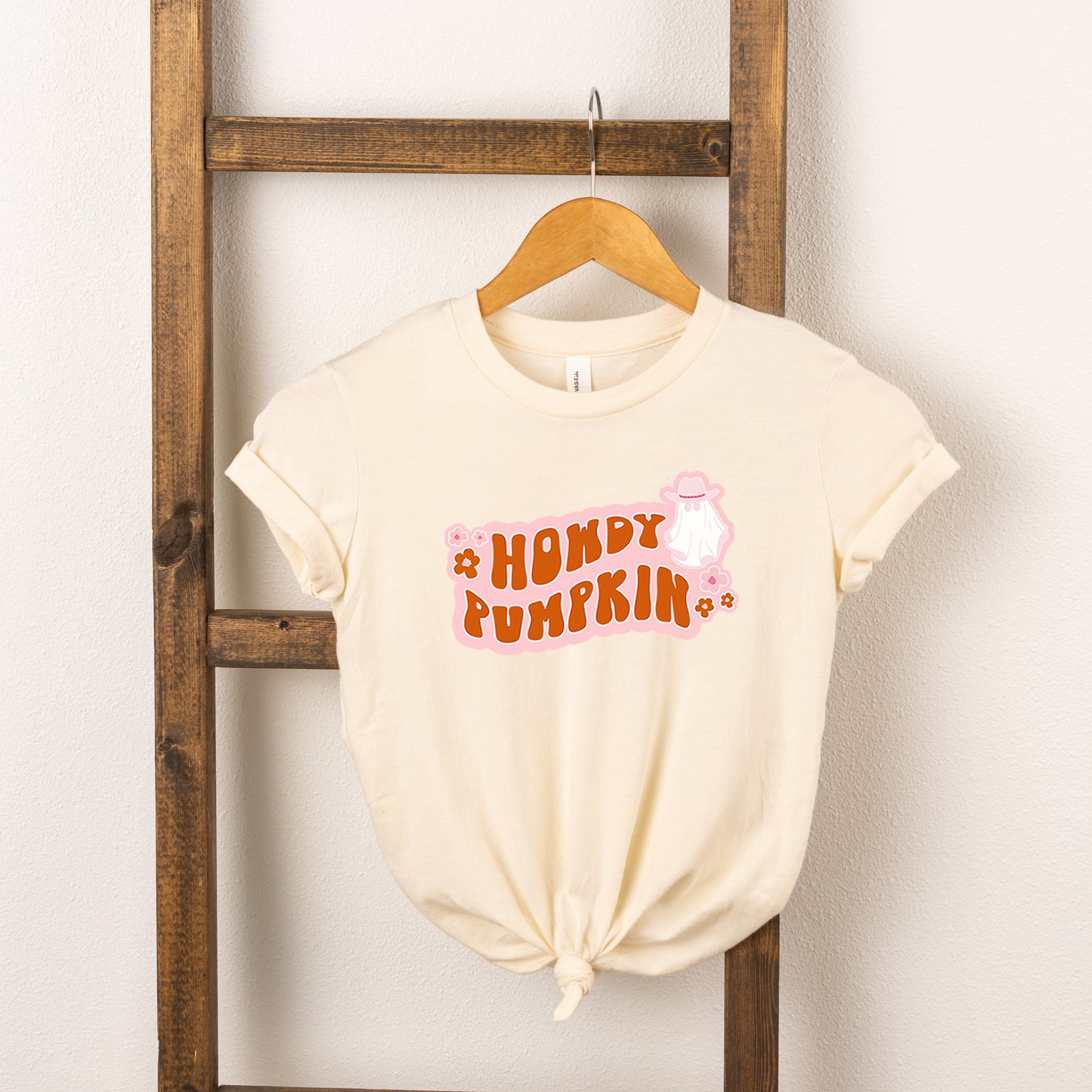 Howdy Pumpkin Ghost | Toddler Short Sleeve Crew Neck