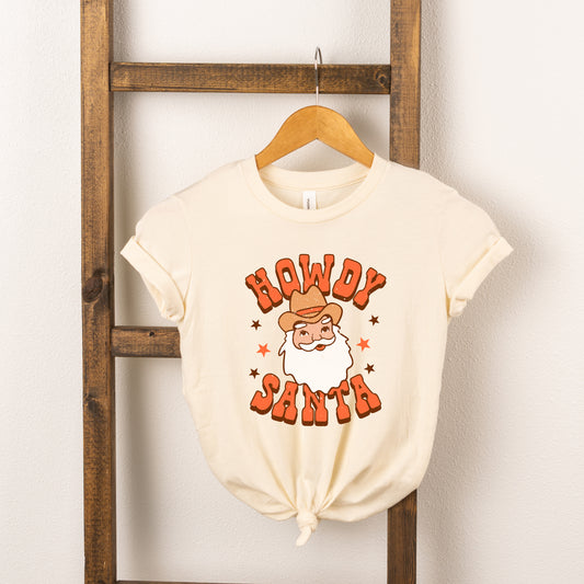 Retro Howdy Santa | Toddler Short Sleeve Crew Neck