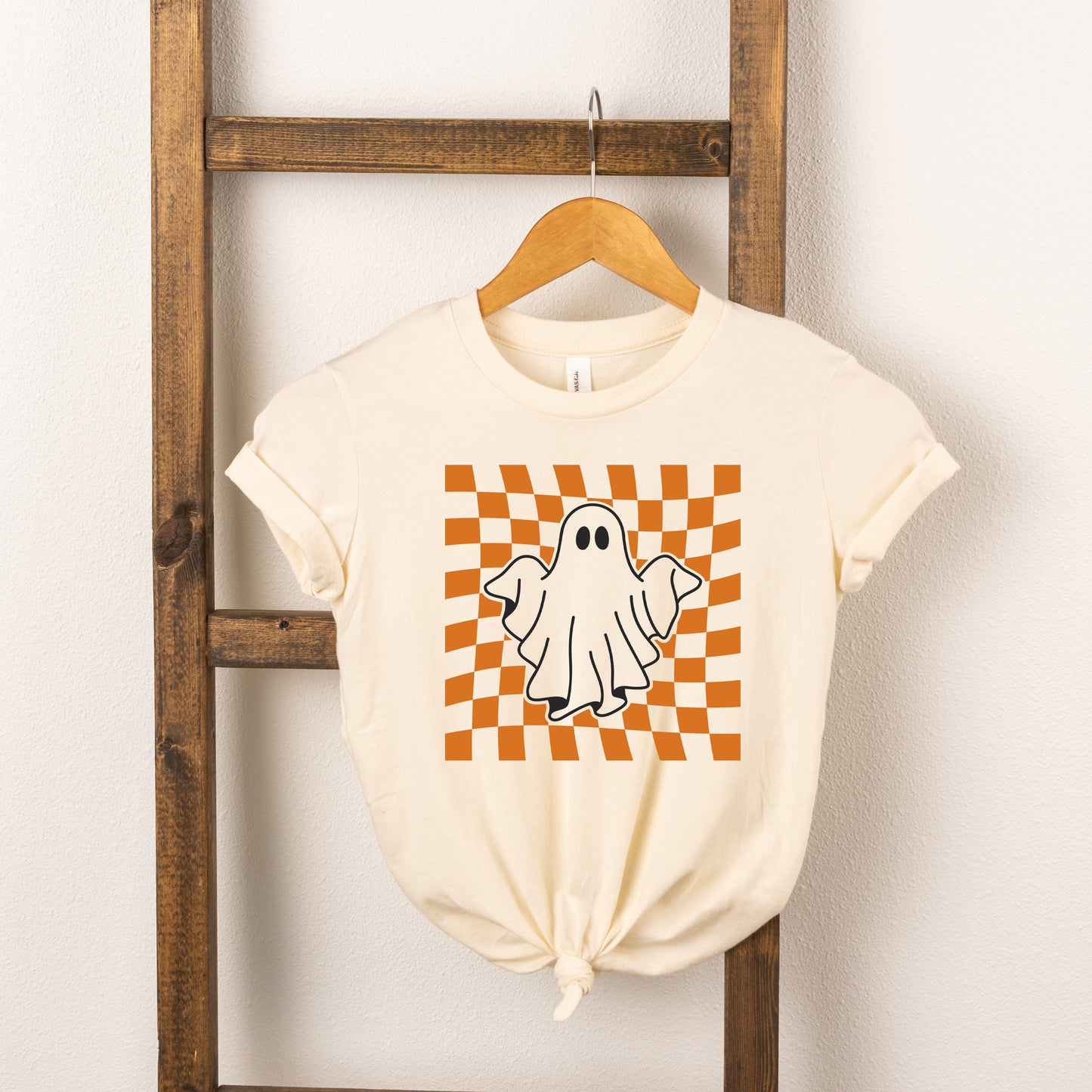 Checkered Ghost | Youth Short Sleeve Crew Neck