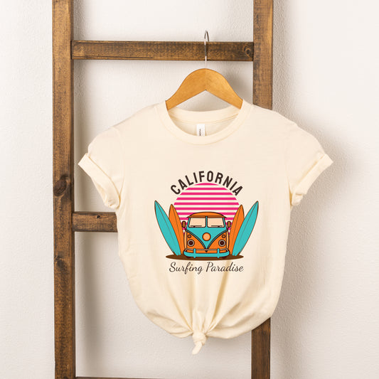 California Surfing Paradise | Toddler Short Sleeve Crew Neck
