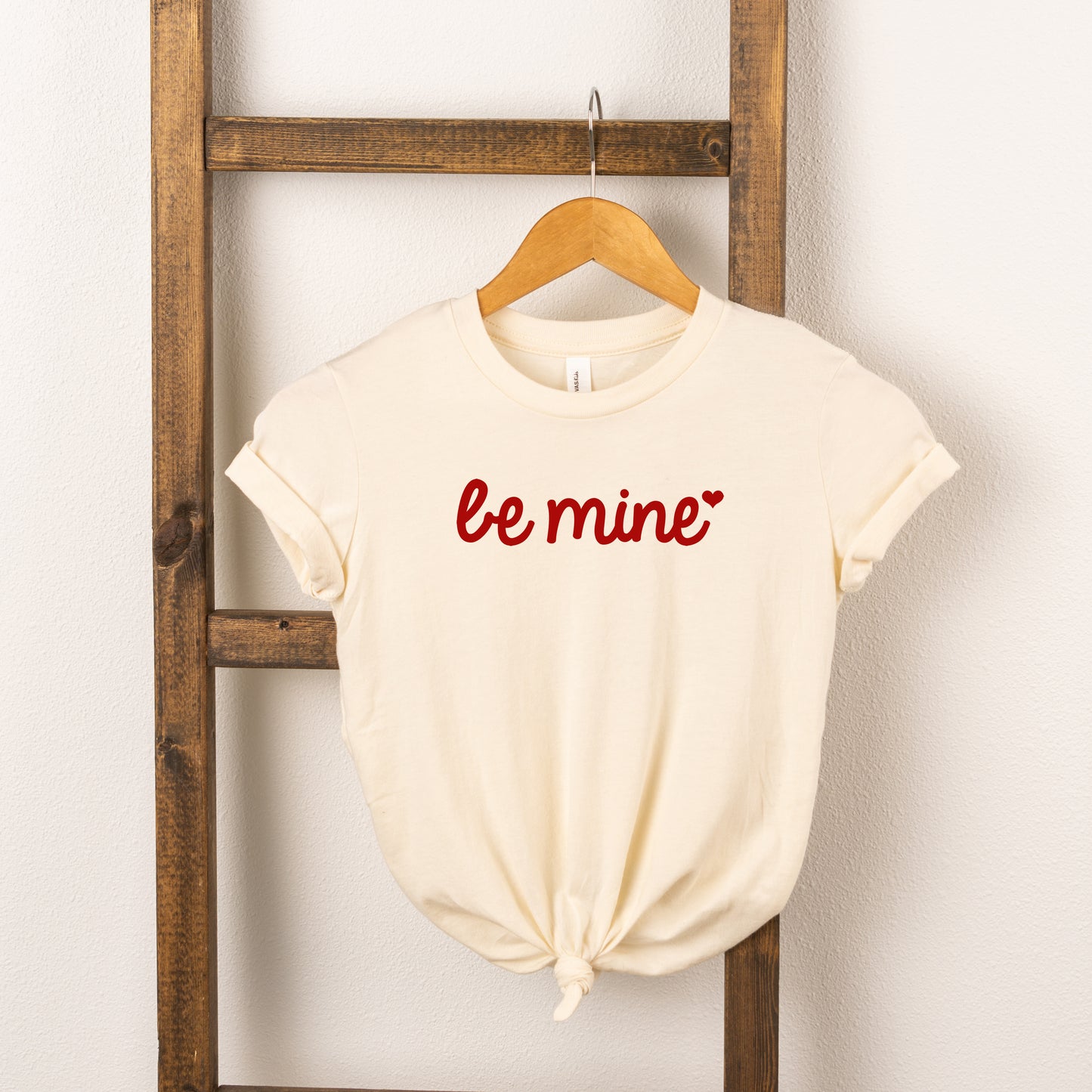 Be Mine Cursive Heart | Youth Short Sleeve Crew Neck