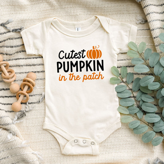 Cutest Pumpkin In The Patch Colorful | Baby Onesie