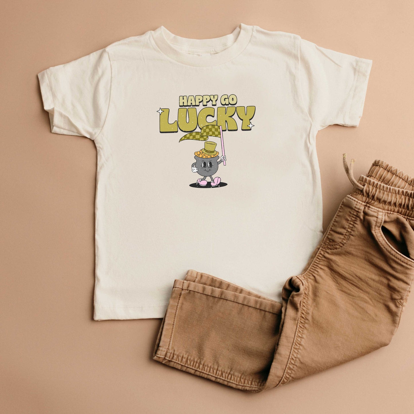 Happy Go Lucky Pot Of Gold | Toddler Short Sleeve Crew Neck