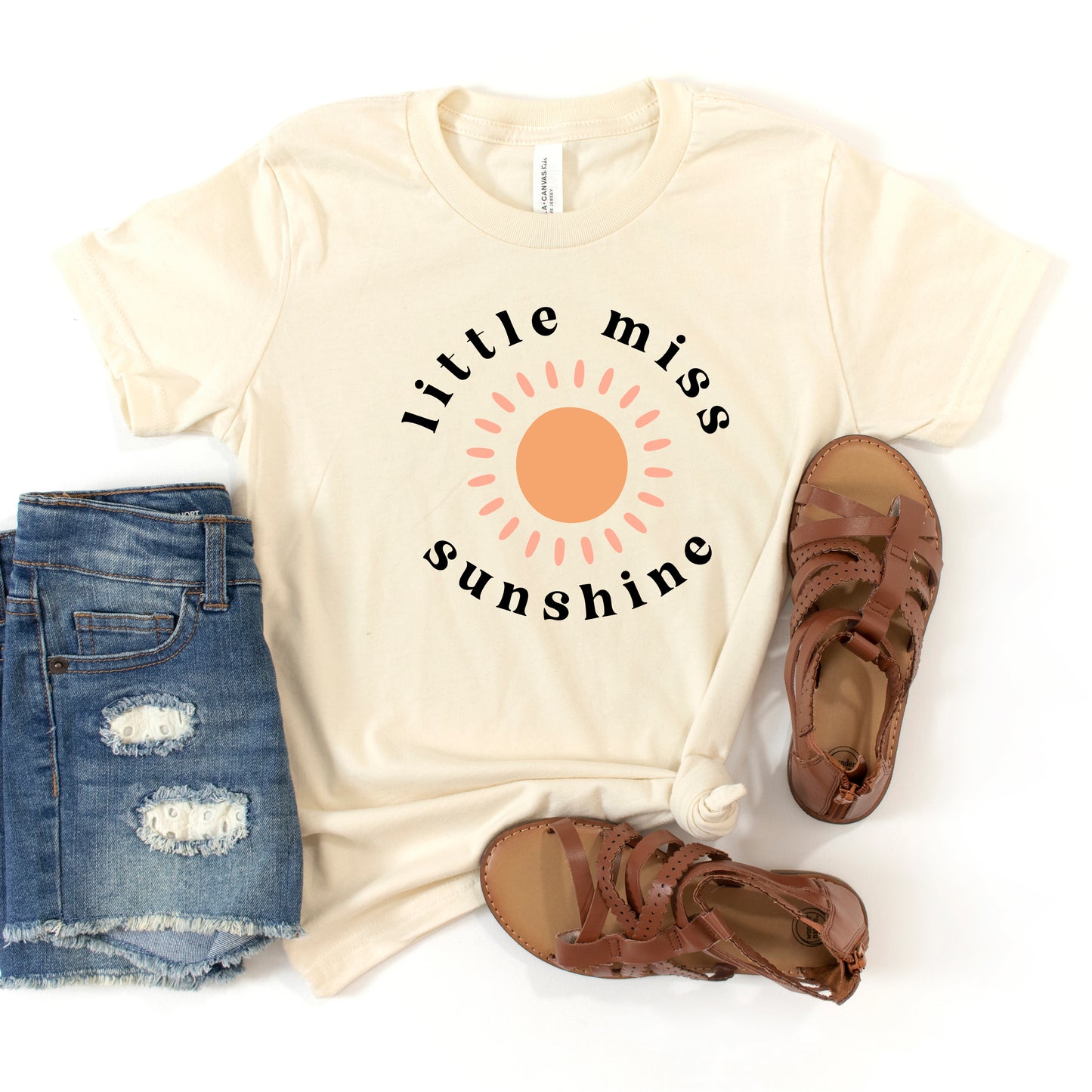Little Miss Sunshine Sun | Youth Short Sleeve Crew Neck