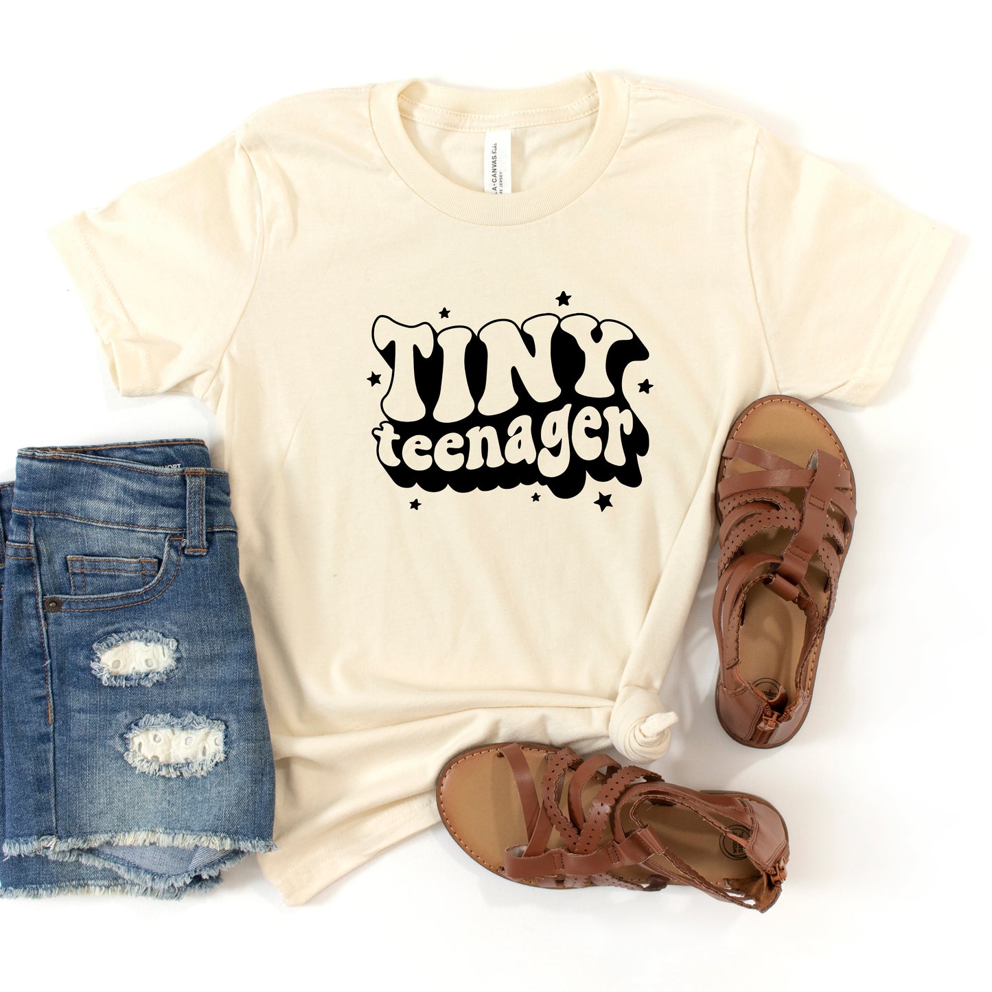Retro Tiny Teenager Stars | Youth Short Sleeve Crew Neck