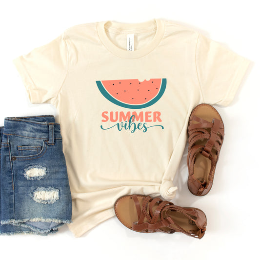 Boho Summer Vibes Watermelon | Youth Short Sleeve Crew Neck