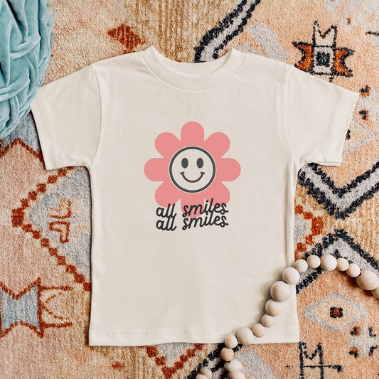 All Smiles Flower | Toddler Short Sleeve Crew Neck