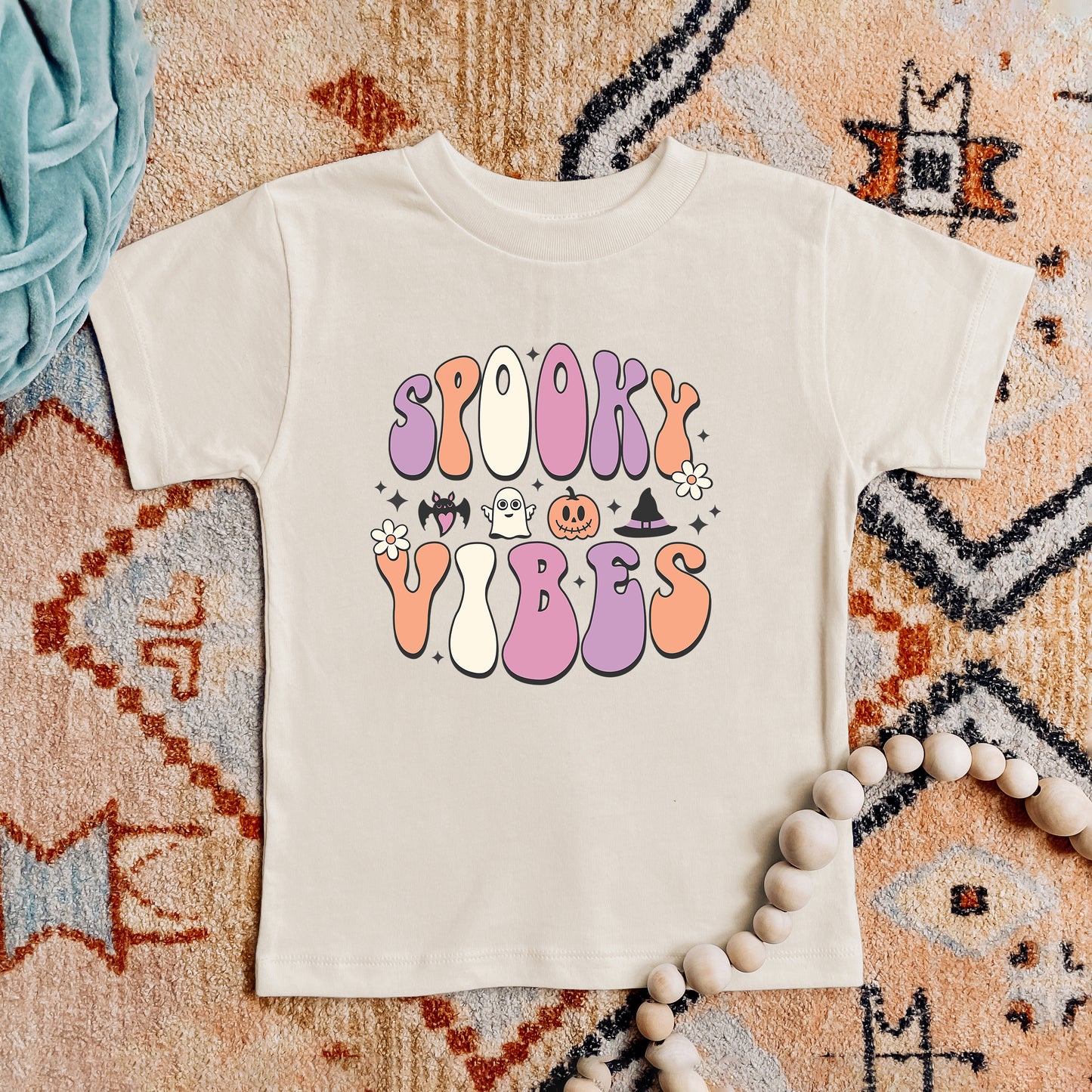 Spooky Vibes Bubble | Toddler Short Sleeve Crew Neck