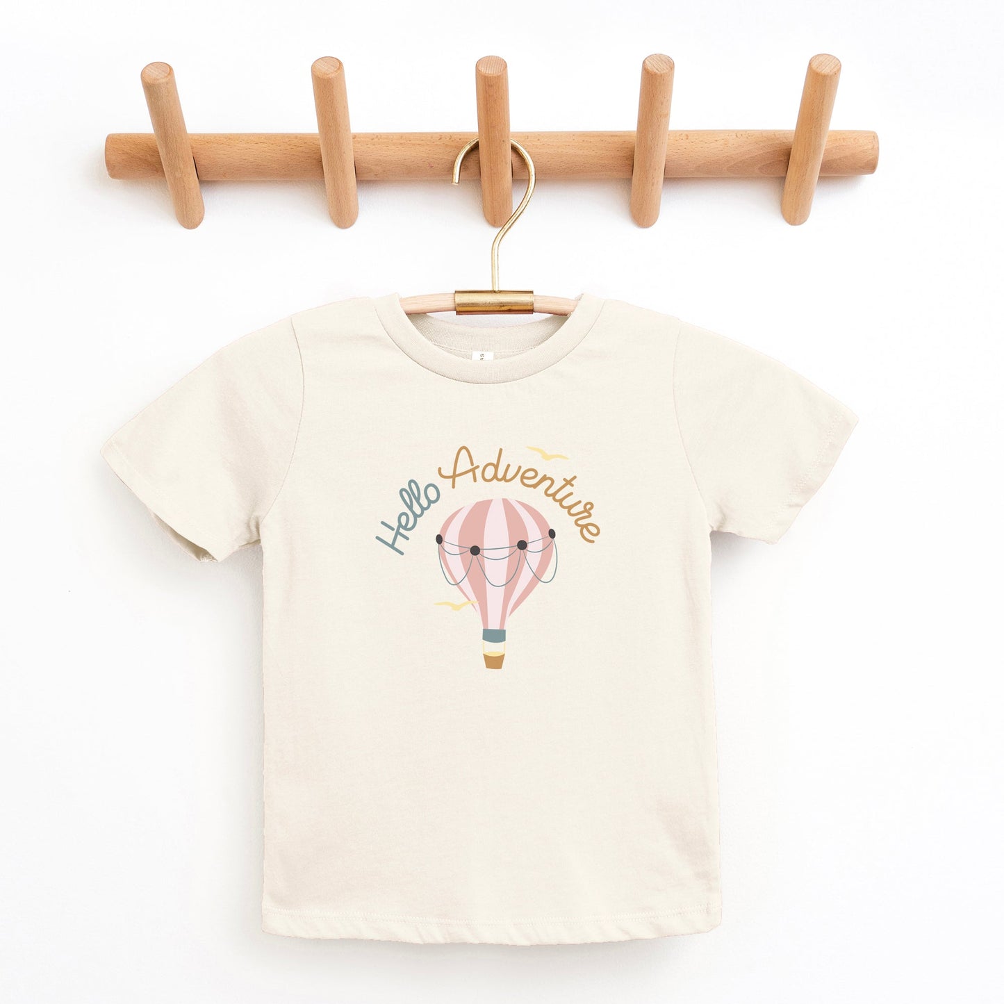 Hello Adventure Balloon | Toddler Graphic Short Sleeve Tee