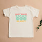 Don't Worry Be Hoppy Smiley Face With Ears | Toddler Short Sleeve Crew Neck