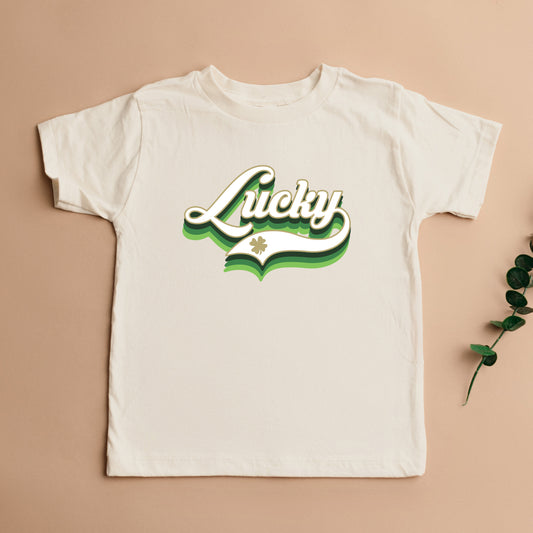 Lucky Script | Toddler Short Sleeve Crew Neck