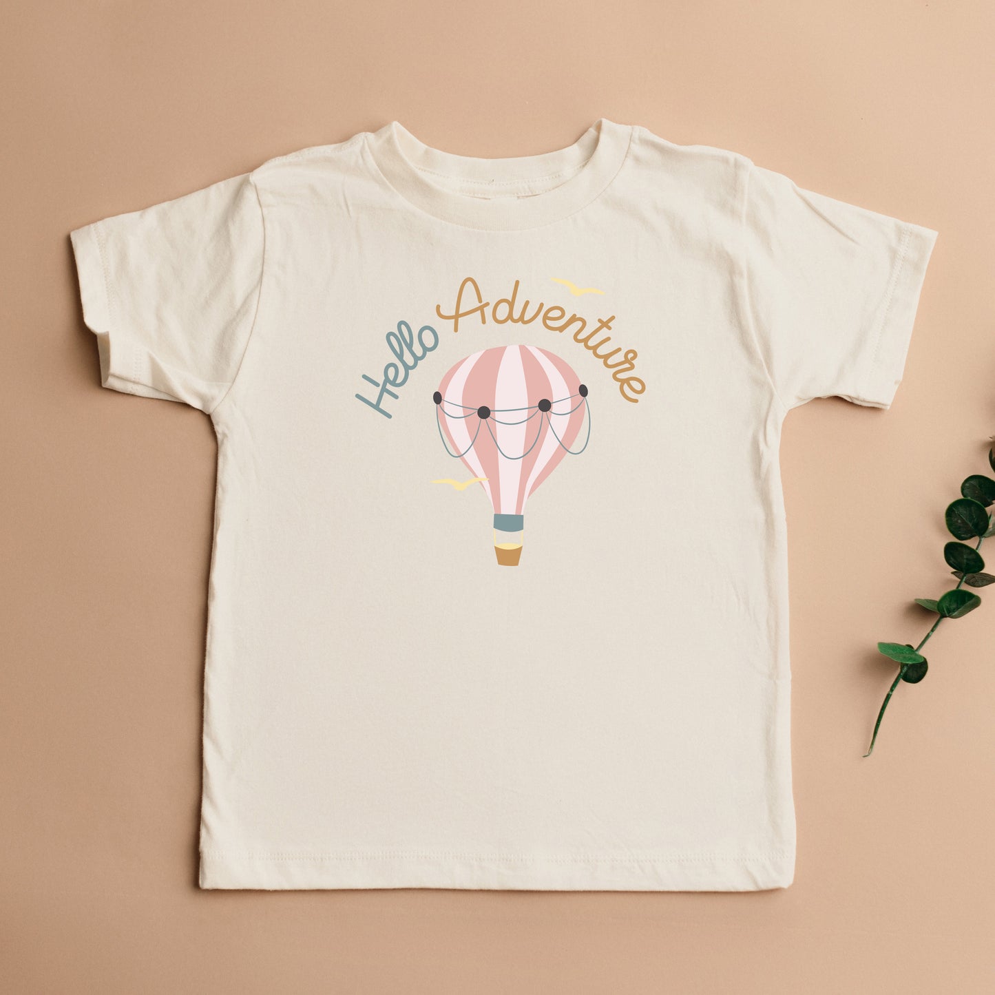 Hello Adventure Balloon | Toddler Short Sleeve Crew Neck