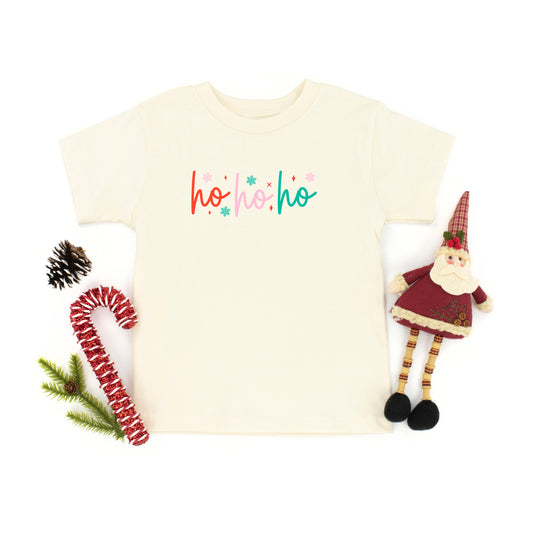Ho Ho Ho Colorful | Youth Short Sleeve Crew Neck