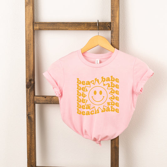 Beach Babe Stacked With Sun | Toddler Short Sleeve Crew Neck