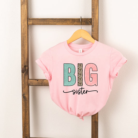 Big Sister Leopard | Toddler Short Sleeve Crew Neck