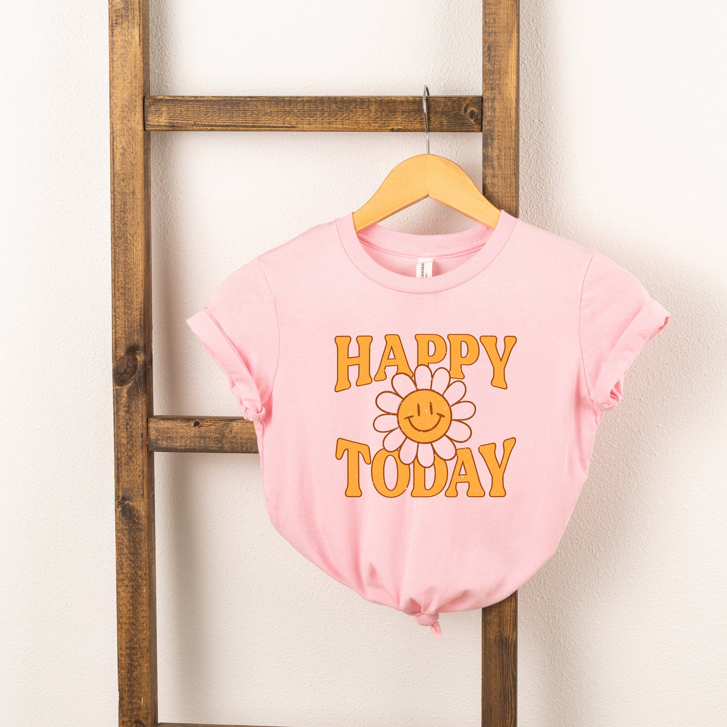 Happy Today Flower | Toddler Short Sleeve Crew Neck