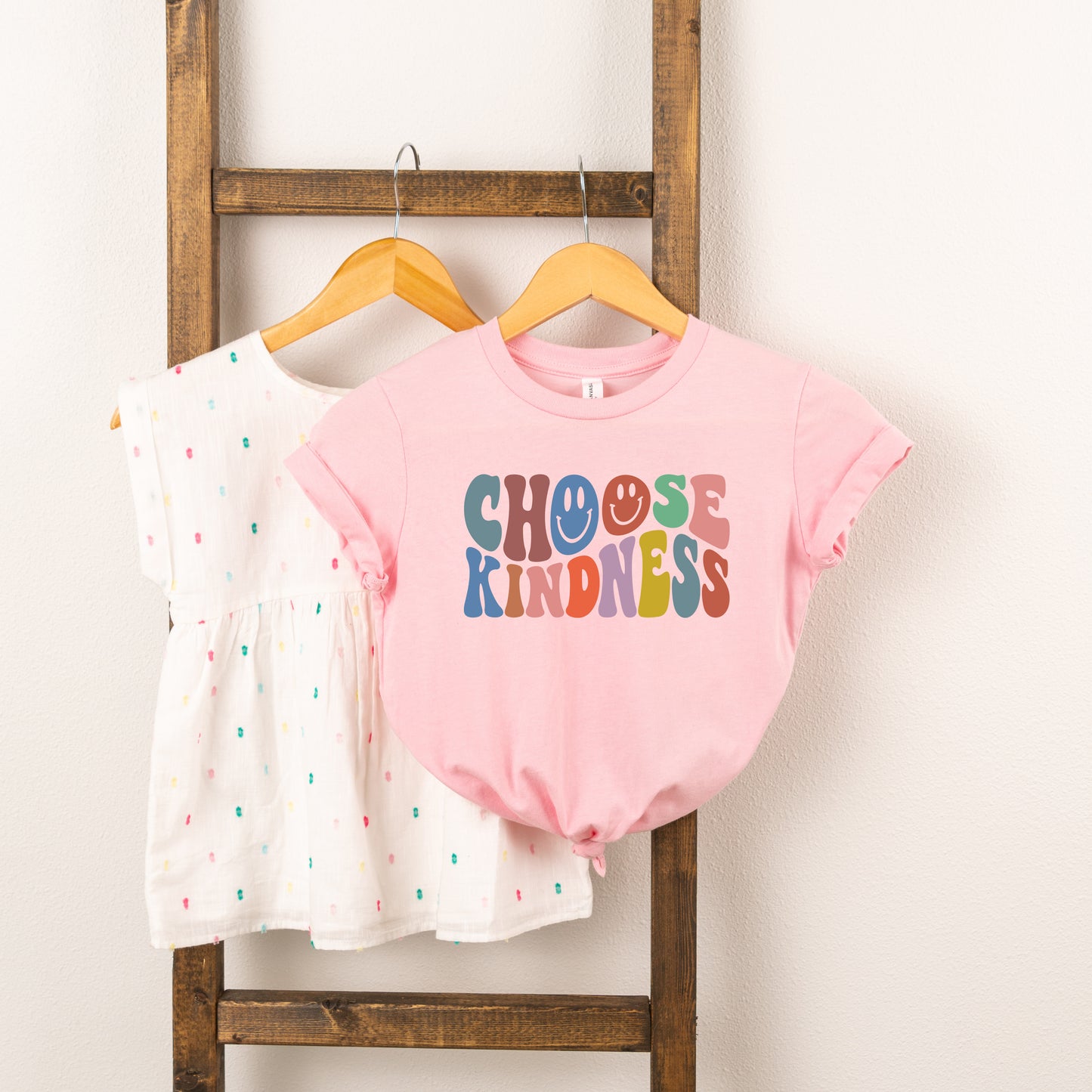 Choose Kindness Smiley Face | Toddler Short Sleeve Crew Neck