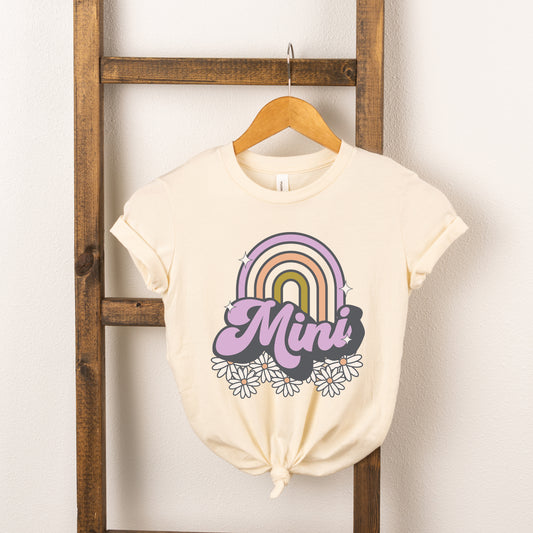 Mini Rainbow Flowers | Toddler Short Sleeve Crew Neck