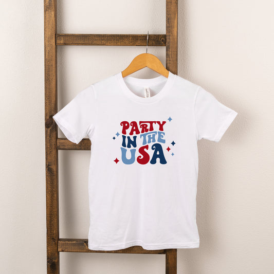 Party In The USA Retro | Toddler Short Sleeve Crew Neck