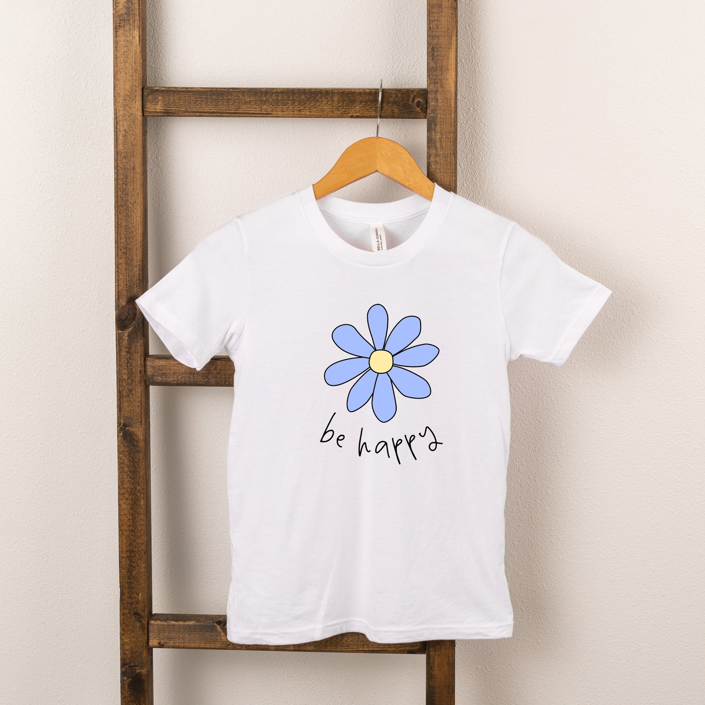 Be Happy Flower | Toddler Short Sleeve Crew Neck