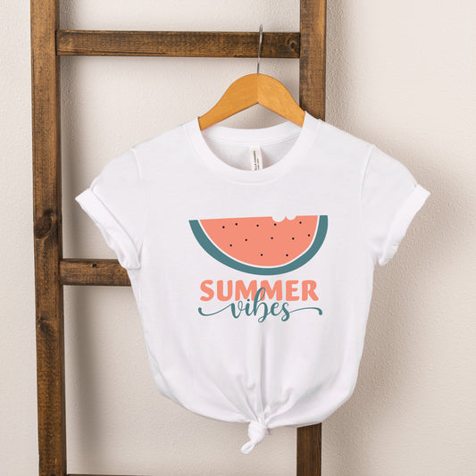 Boho Summer Vibes Watermelon | Toddler Short Sleeve Crew Neck